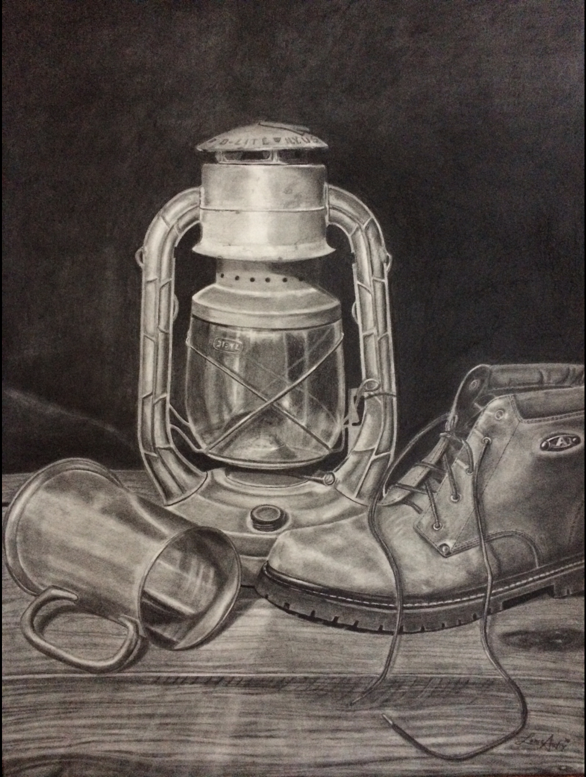 Lantern, Boot, and Beer Mug